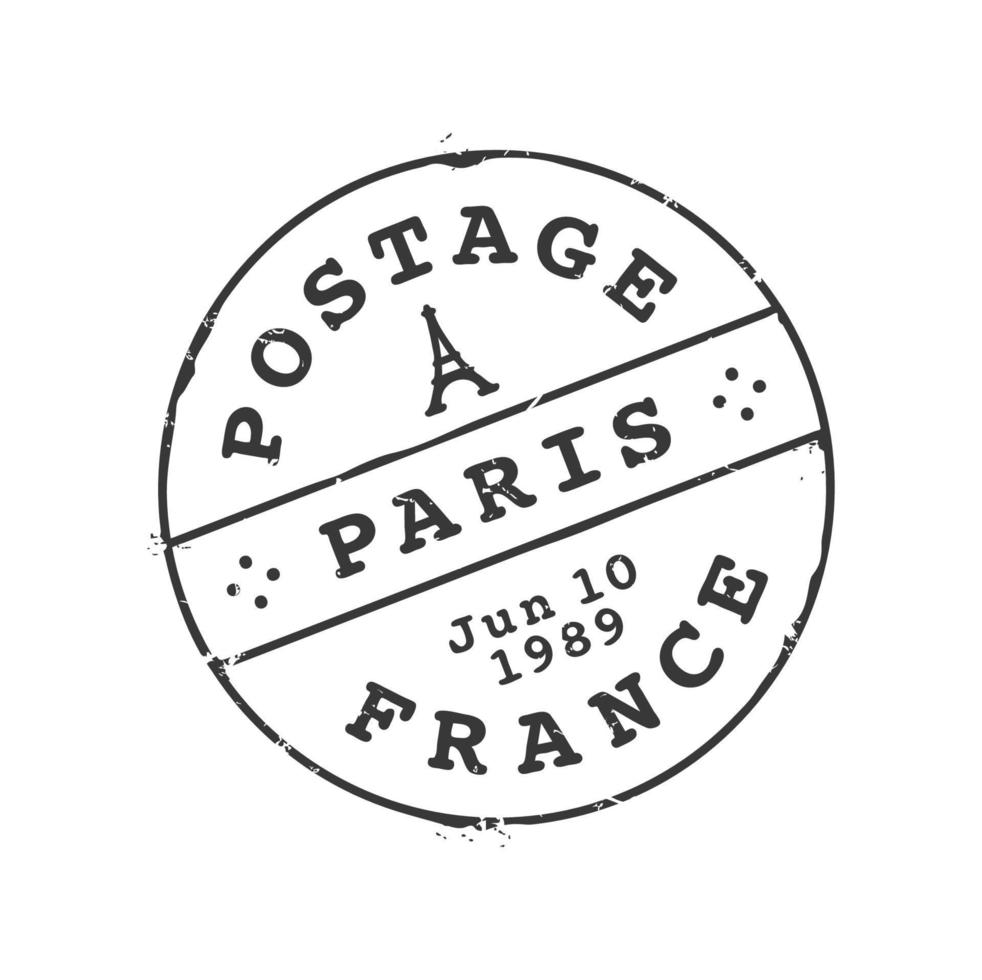 Paris postagem marca, França vintage postal carimbo vetor