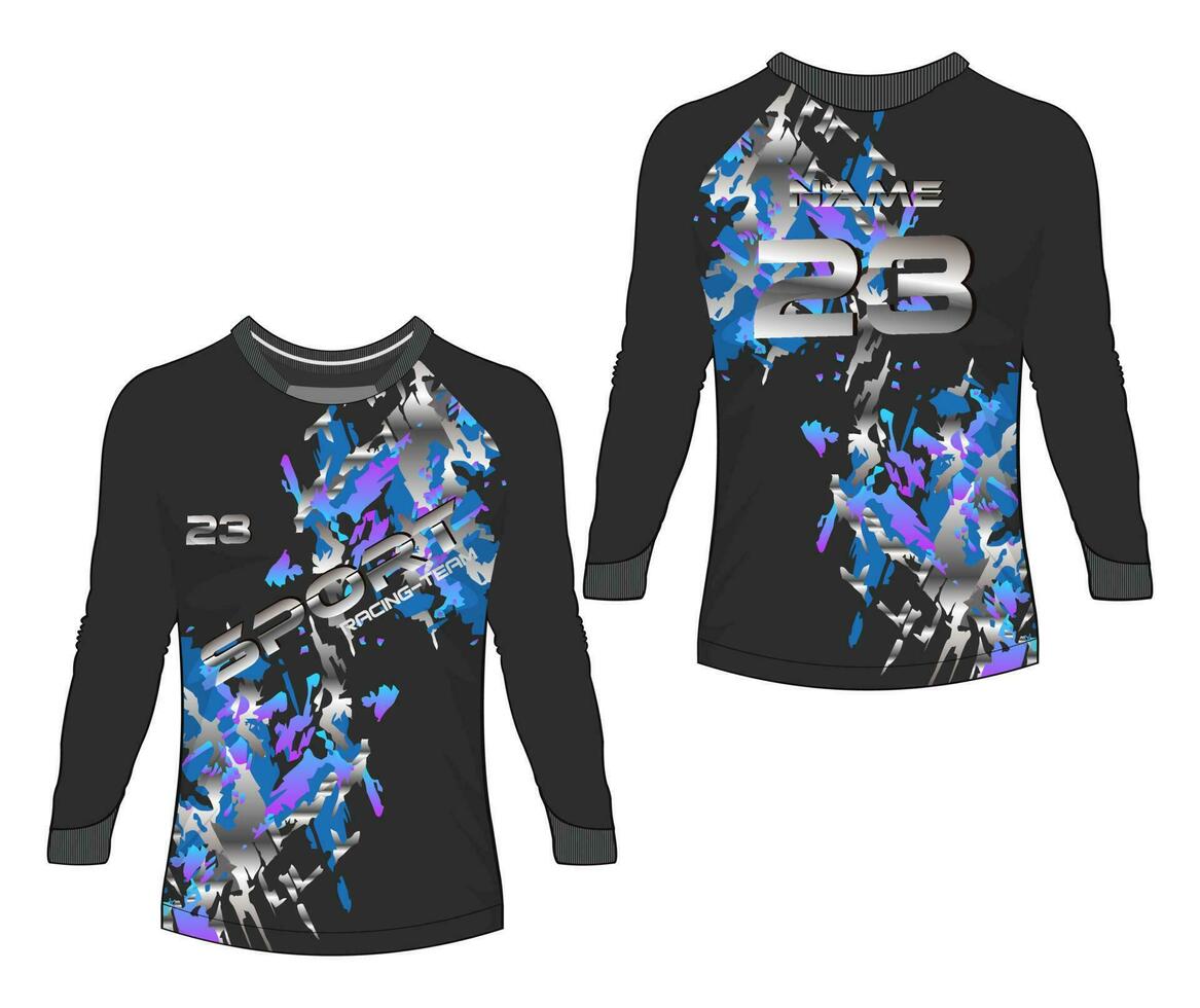 jérsei Esportes abstrato textura camiseta projeto, para corrida futebol jogos motocross ciclismo. vetor