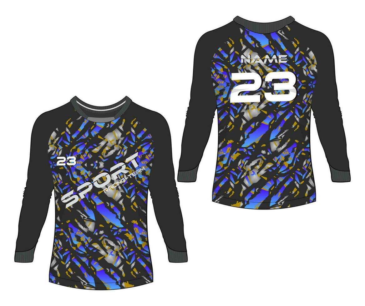 jérsei Esportes abstrato textura camiseta projeto, para corrida futebol jogos motocross ciclismo. vetor