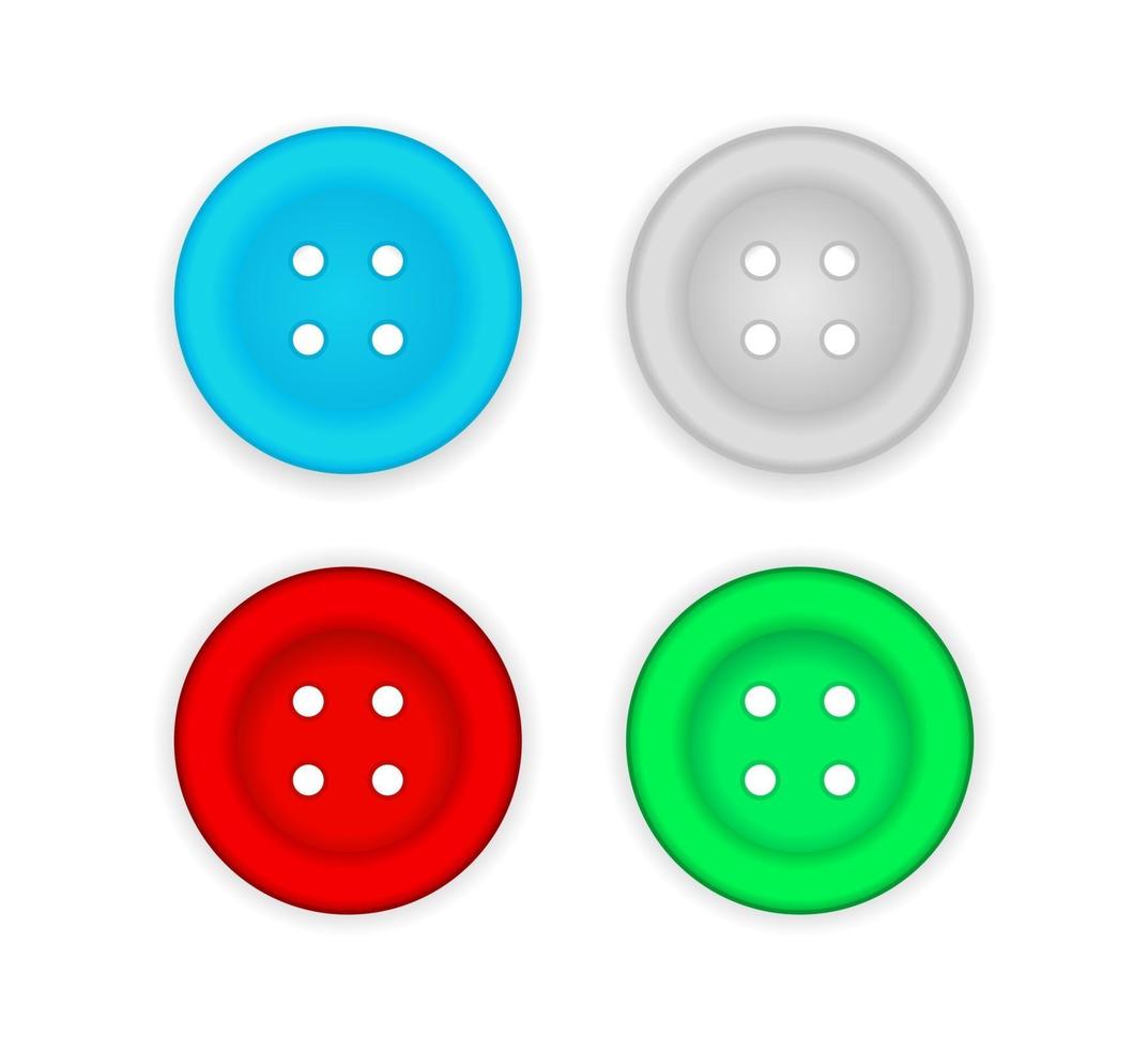 ícone de botão de costura vetor