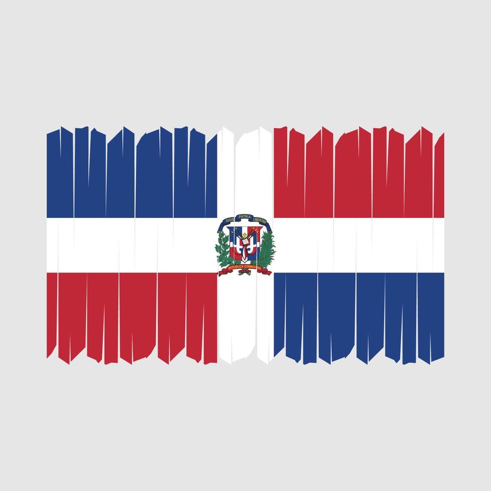 vetor de escova de bandeira da república dominicana