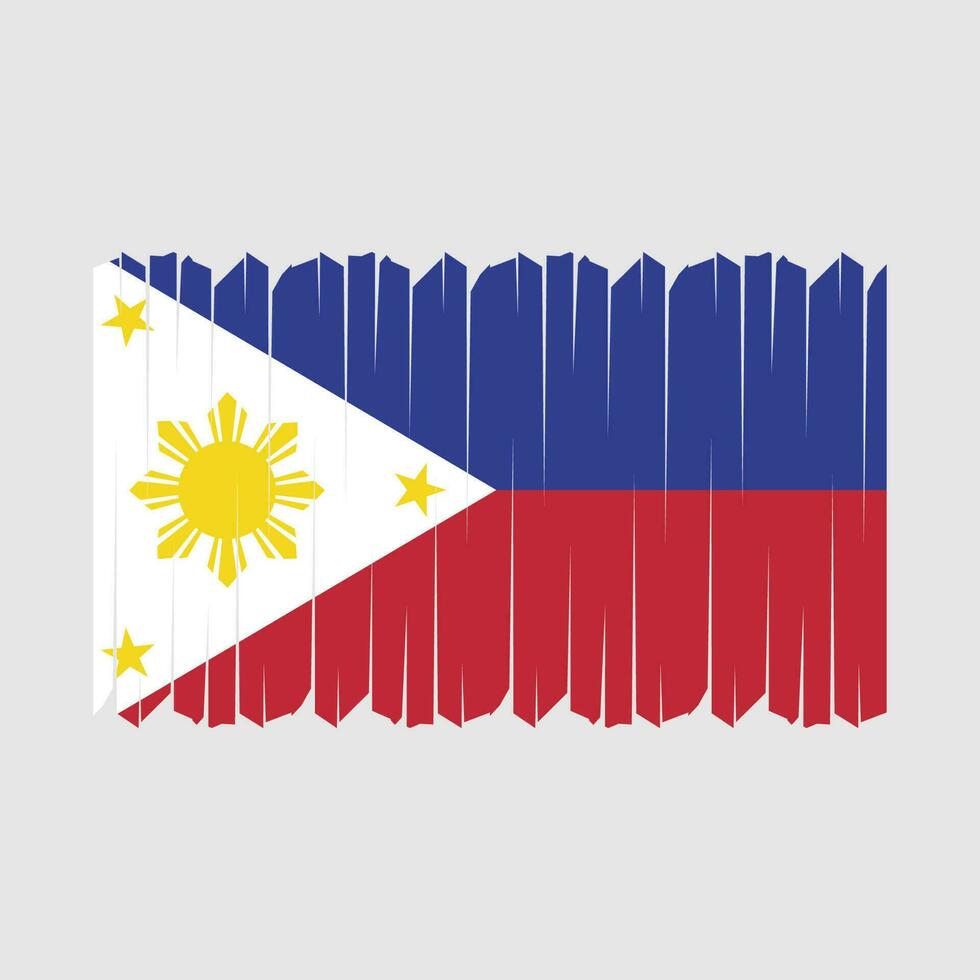 vetor de escova de bandeira filipinas