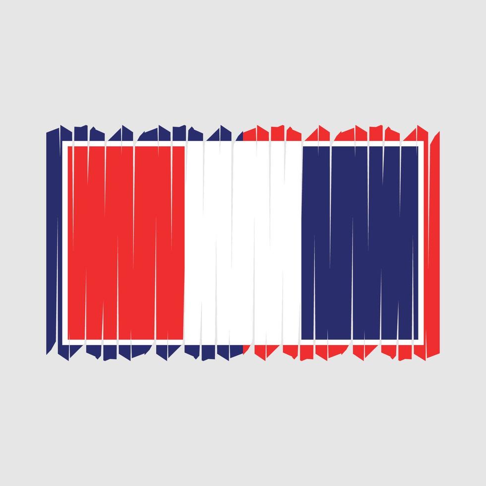 vetor de pincel de bandeira da frança