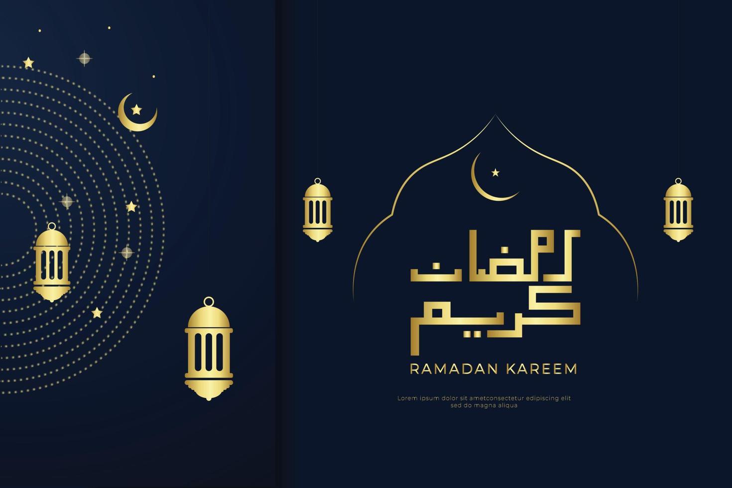 Ramadã karee modelo cumprimento cartão fundo vetor