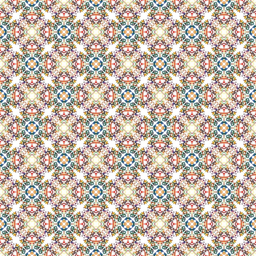 floral tricotado bordado em branco background.geometric étnico oriental padronizar tradicional. abstrato vetor ilustração. Projeto para textura,tecido,vestuário,embrulho,decoração,cachecol,impressão.