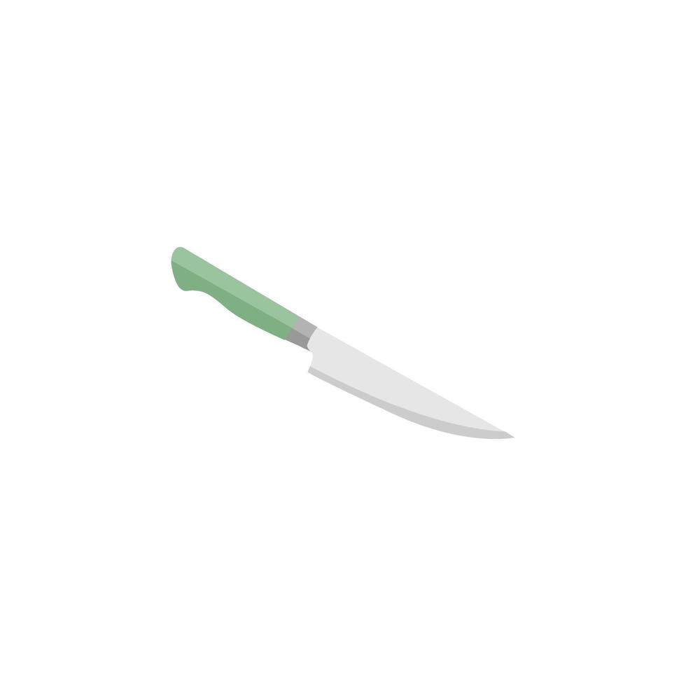 uma verde faca com uma verde lidar com mentiras em uma branco fundo. vetor