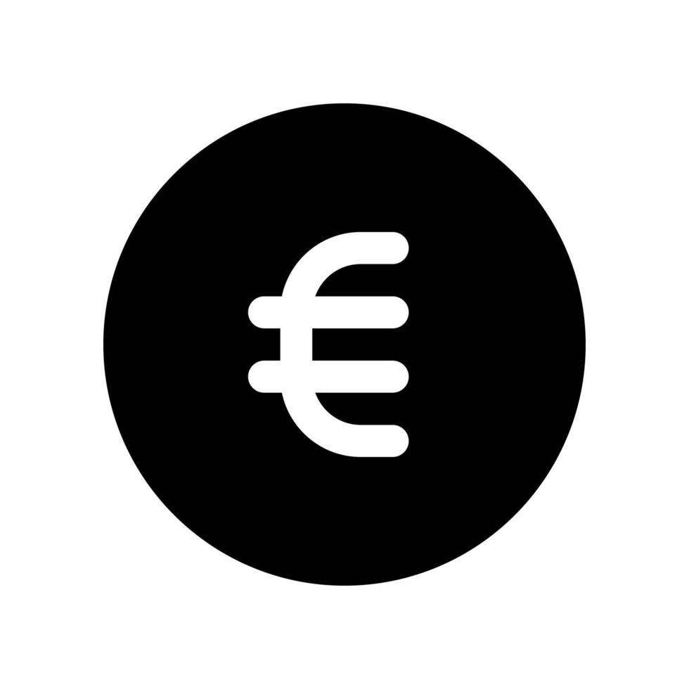 euro ícone para seu local na rede Internet projeto, logotipo, aplicativo, ui. vetor