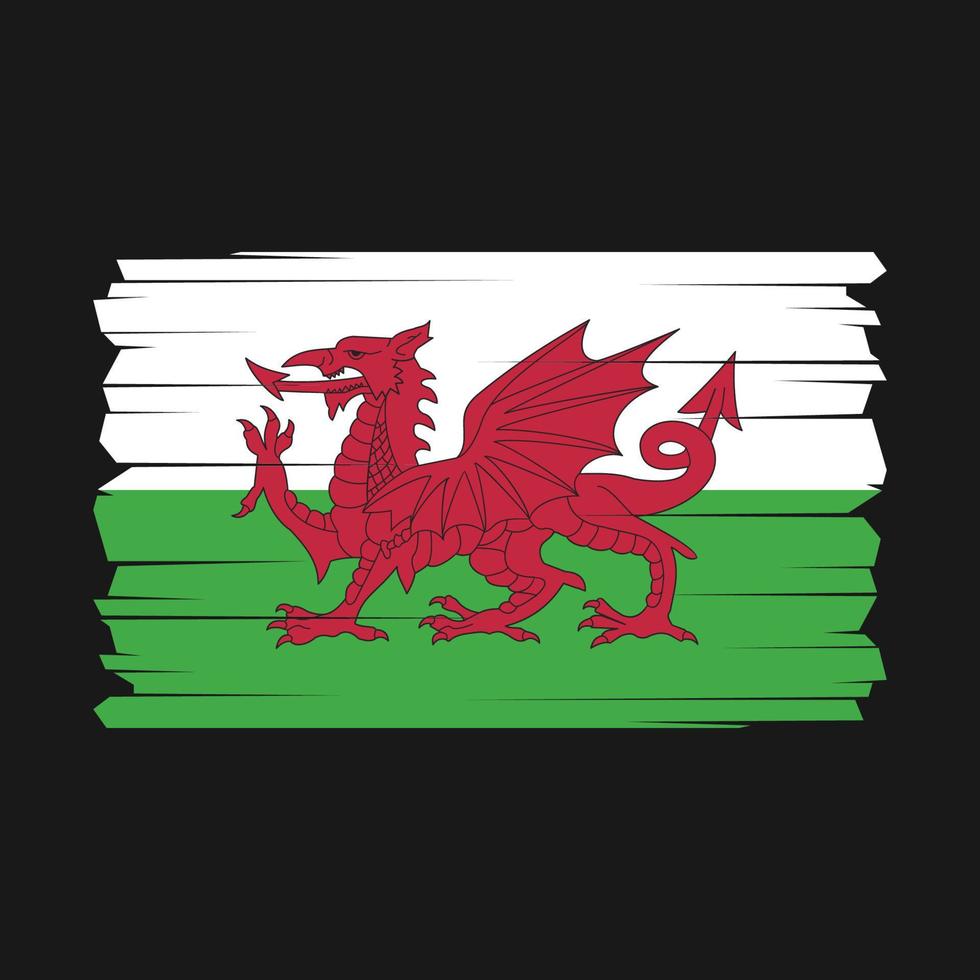 país de gales bandeira vetor ilustração