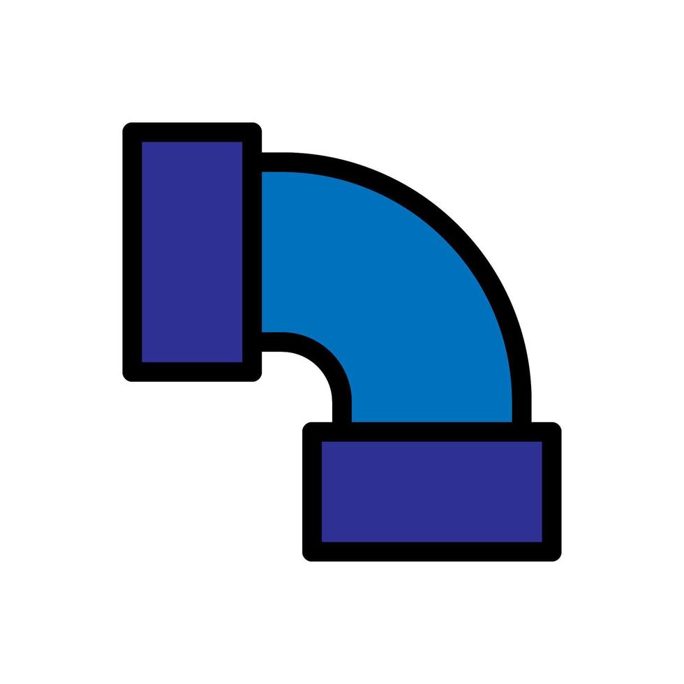 ícone de linha de tubulação isolado no fundo branco. ícone liso preto fino no estilo de contorno moderno. símbolo linear e traço editável. ilustração em vetor curso perfeito simples e pixel.