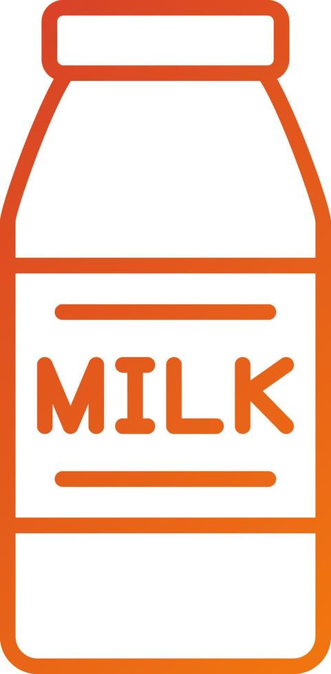 estilo de ícone de garrafa de leite vetor