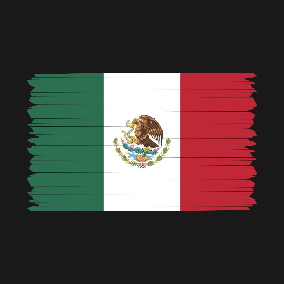 ilustração vetorial de bandeira do méxico vetor