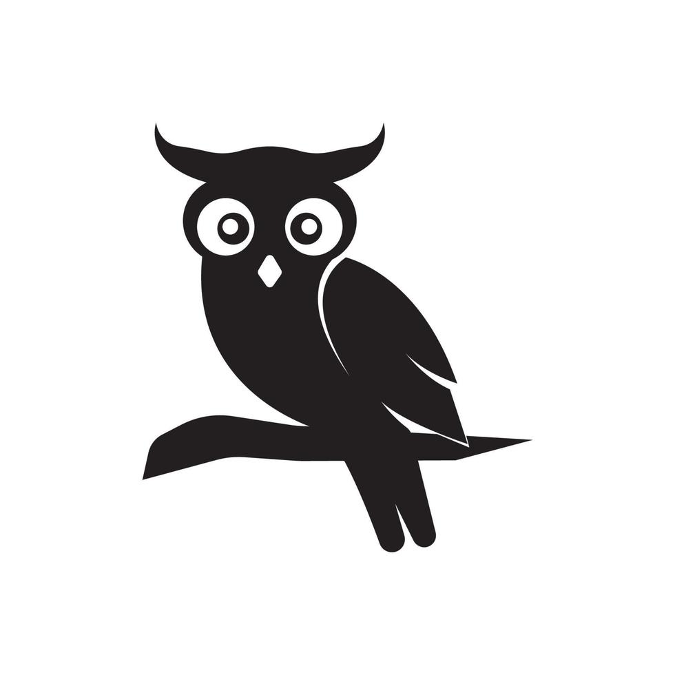 coruja simples ícone, ilustração Projeto modelo. vetor