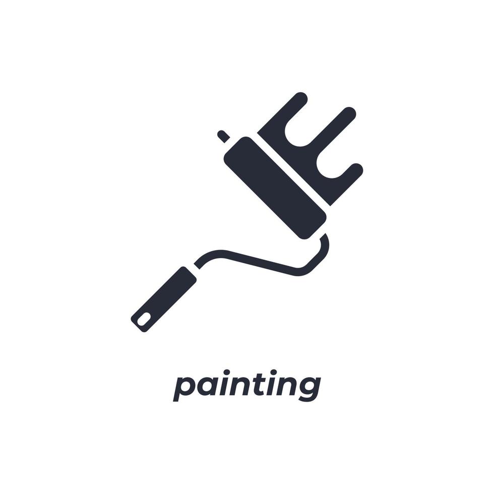 vetor placa pintura símbolo é isolado em uma branco fundo. ícone cor editável.