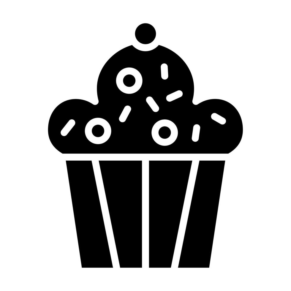 ícone de vetor de cupcake