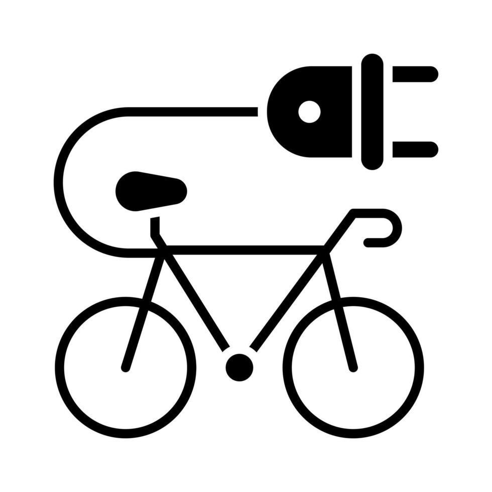 ícone de vetor de bicicleta elétrica