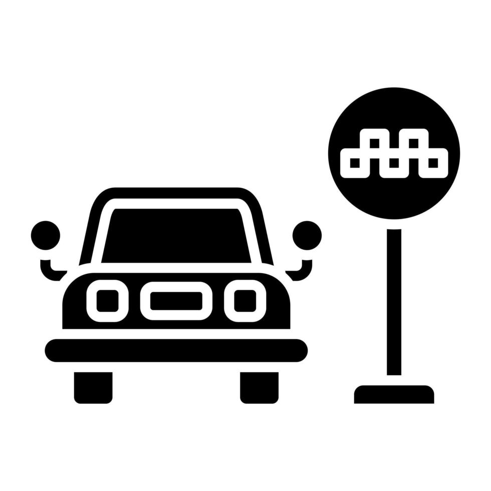 Táxi sinal vetor ícone