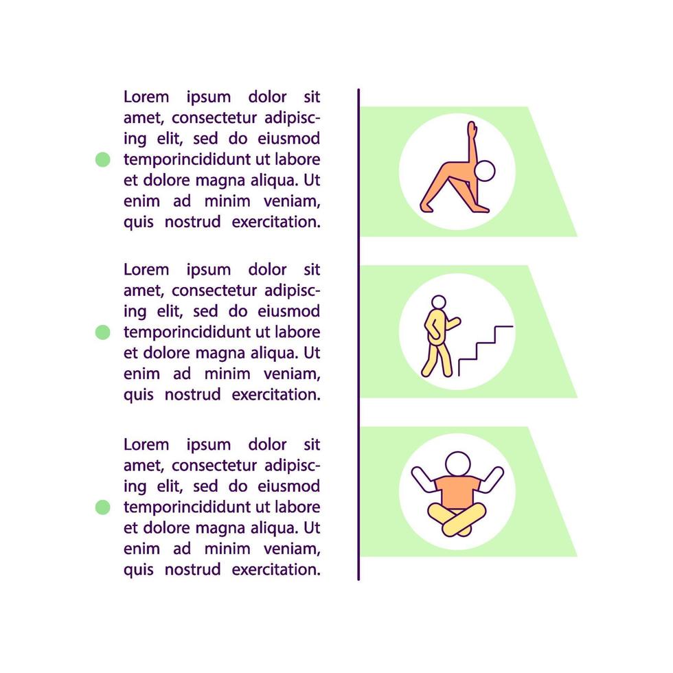 ícone de conceito de exercícios de ioga com texto vetor