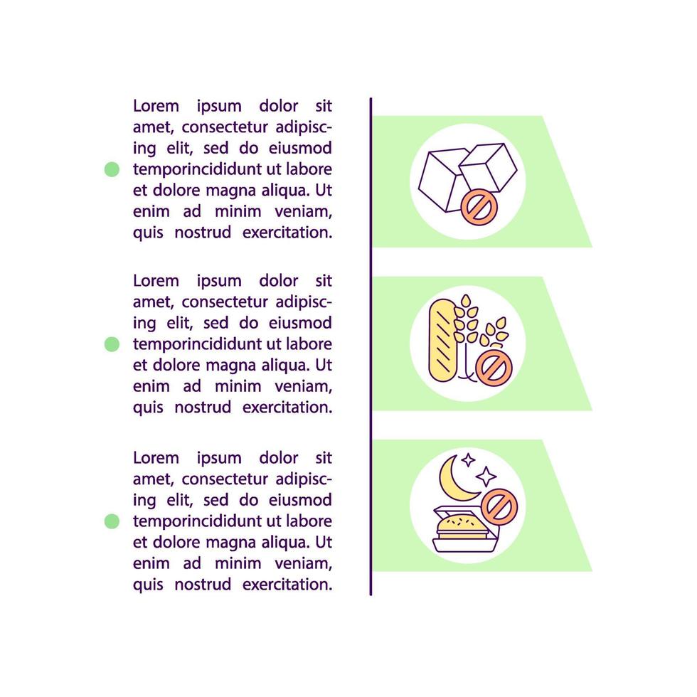 ícone do conceito de dieta com texto vetor