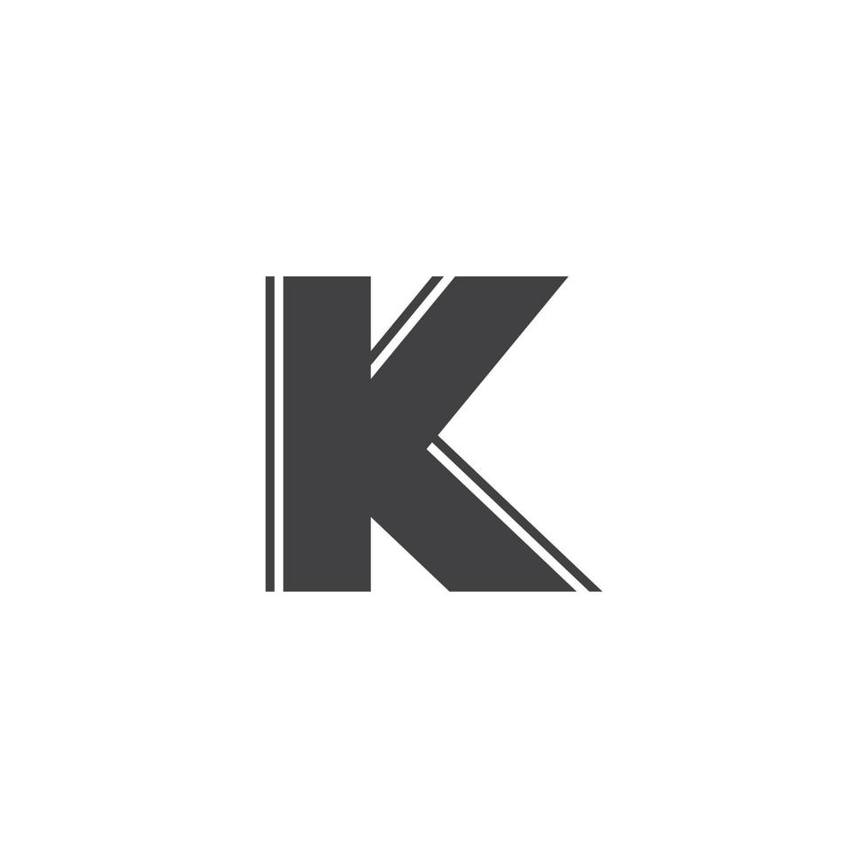 carta k simples geométrico listra linha logotipo vetor