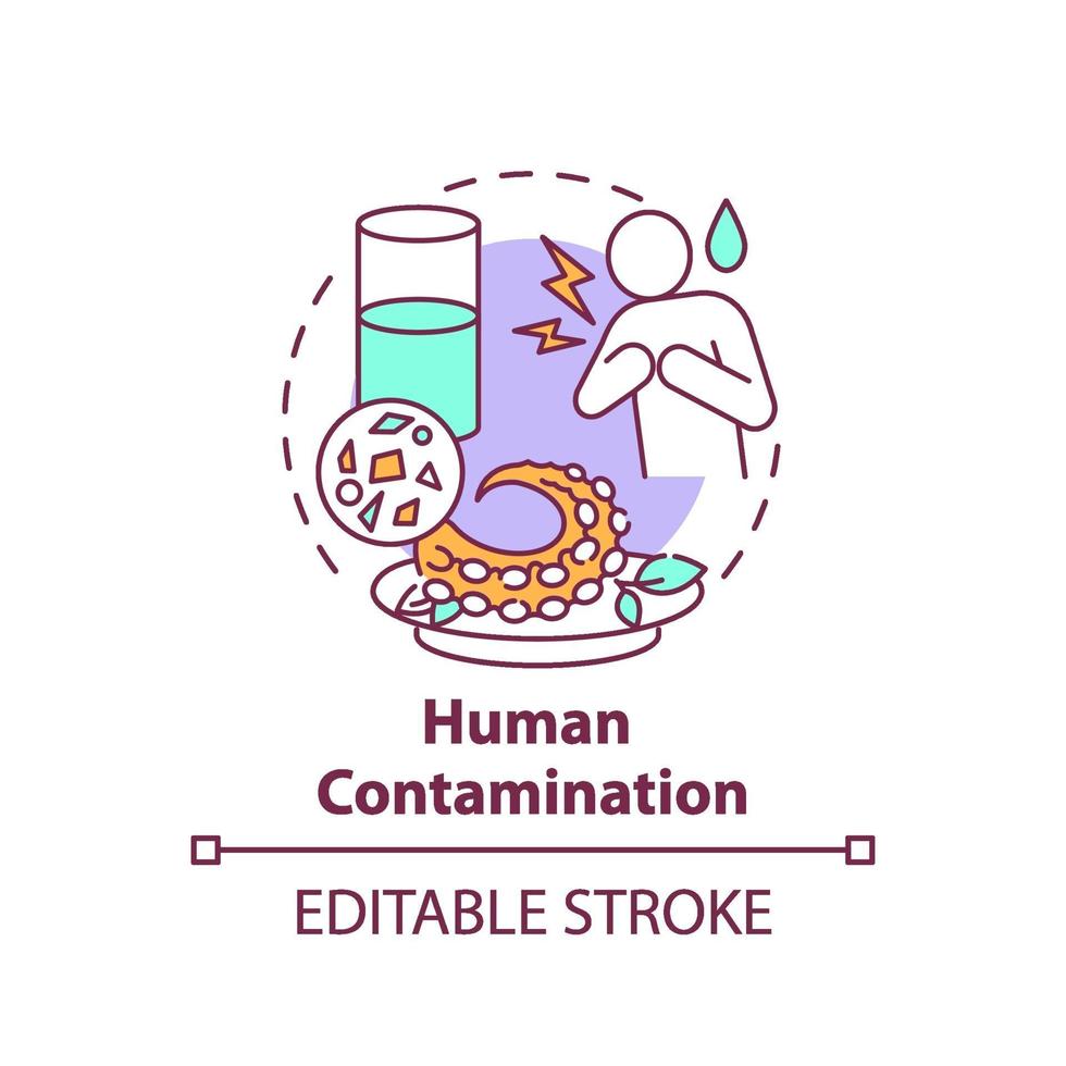 ícone do conceito de contaminação humana vetor