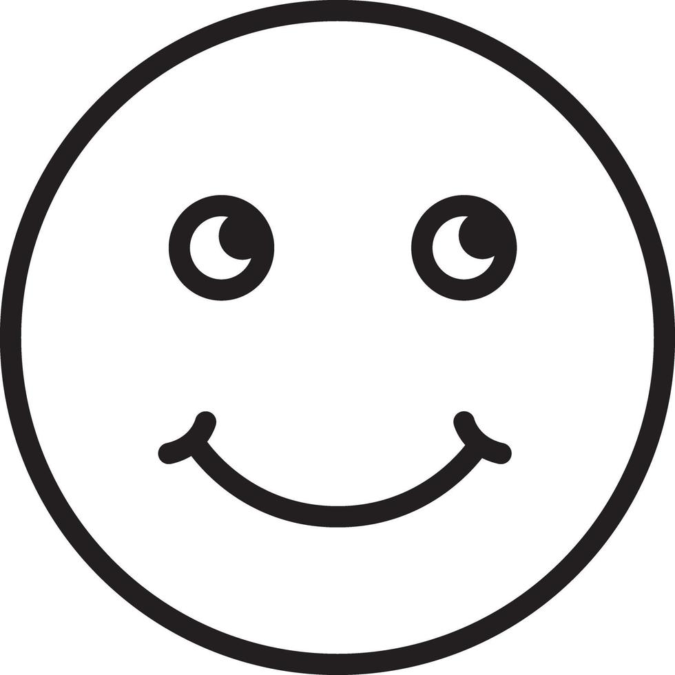 ícone de linha para sorriso vetor