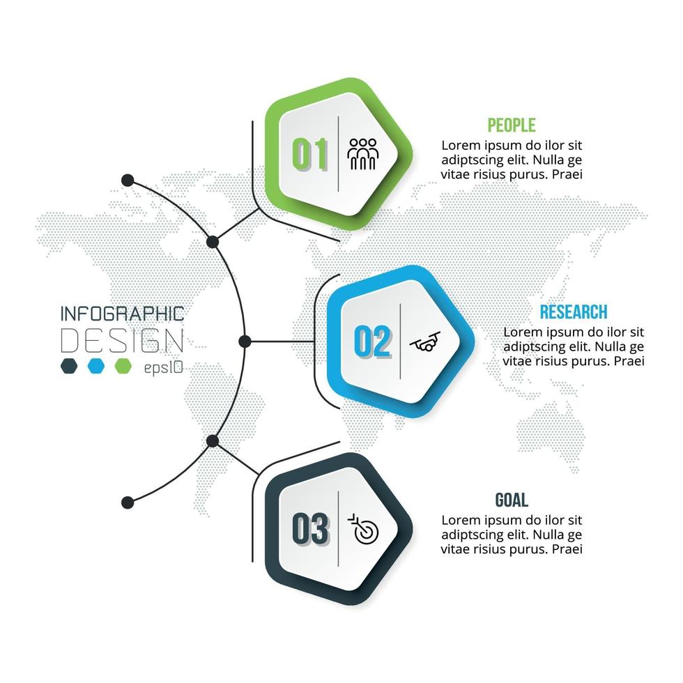 modelo de infográfico de diagrama de negócios ou marketing. vetor