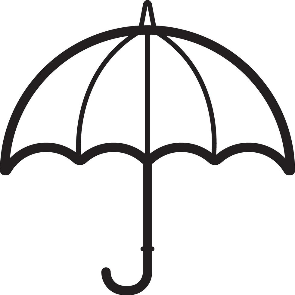 ícone de linha para guarda-chuva vetor