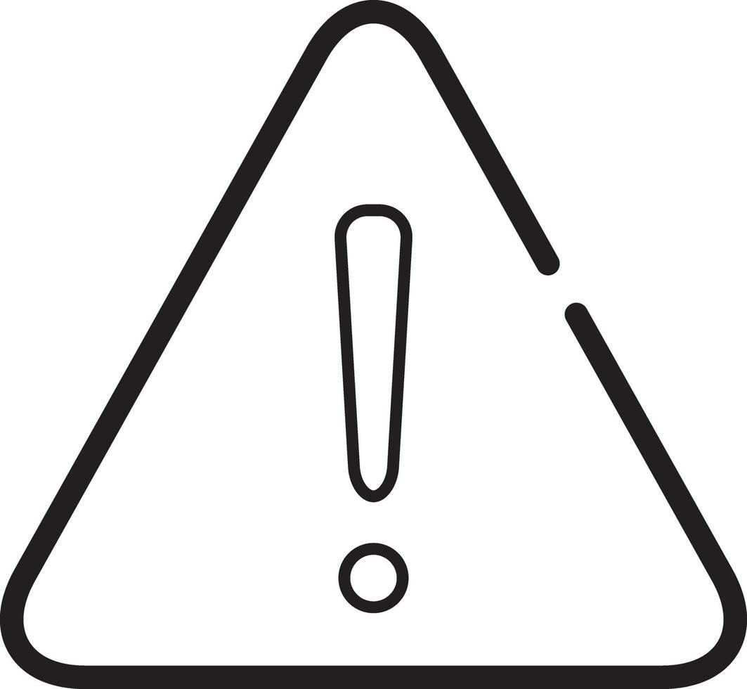 ícone de linha para aviso vetor