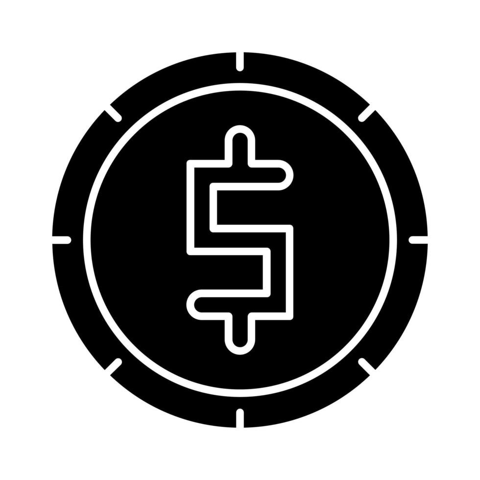 ícone de vetor de moeda dólar