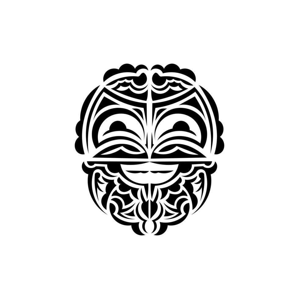 viking rostos dentro ornamental estilo. havaiano tribal padrões. adequado para tatuagens. isolado. vetor. vetor
