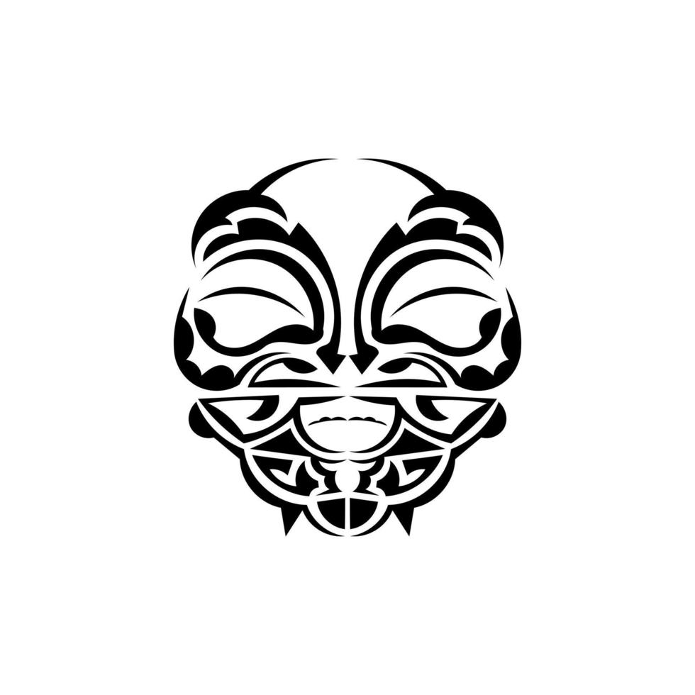 ornamental rostos. maori tribal padrões. adequado para imprime. isolado em branco fundo. vetor ilustração.