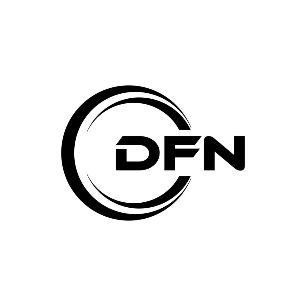 dfn carta logotipo Projeto dentro ilustração. vetor logotipo, caligrafia desenhos para logotipo, poster, convite, etc.