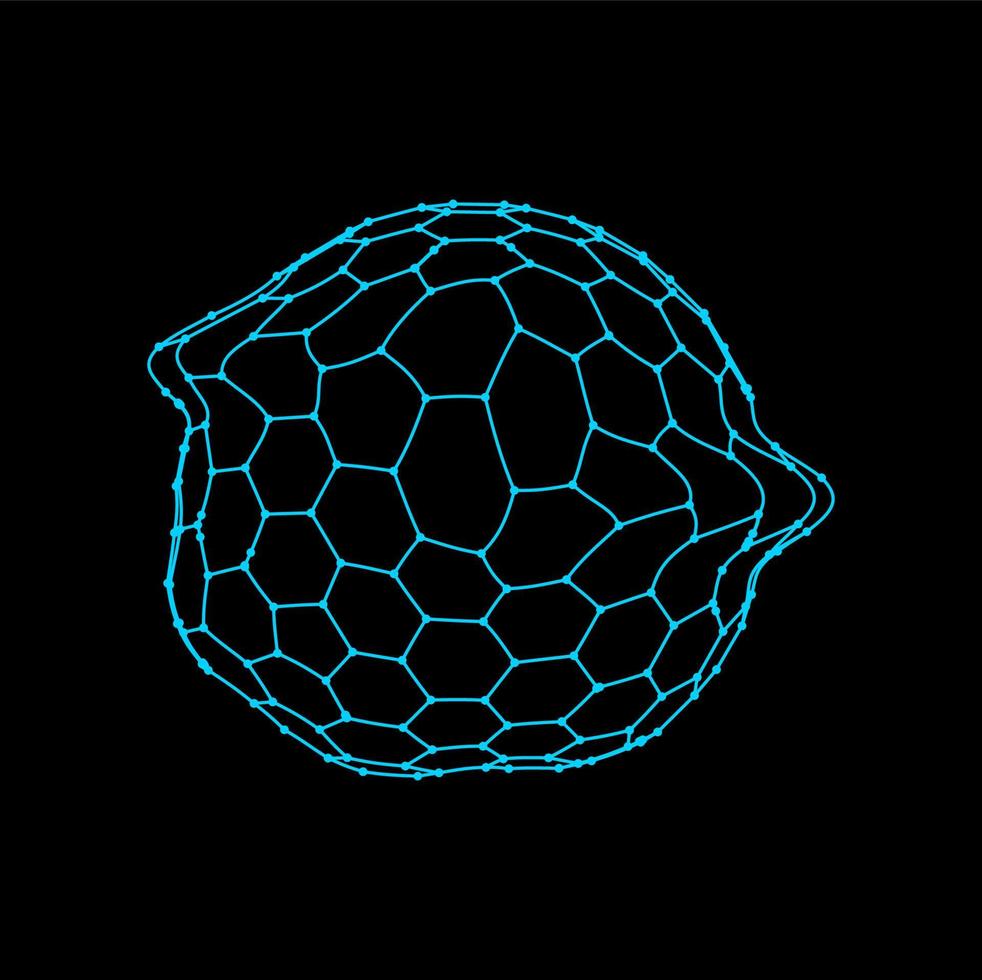 3d forma, futurista Ciência visualização esfera vetor