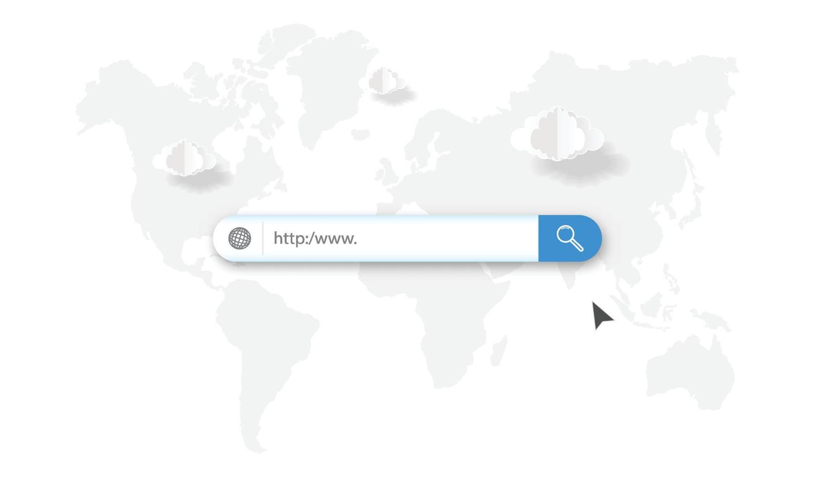 procurar Barra para a do utilizador interface e rede local. procurar endereço e navegação Barra ícone. procurar Formato modelo para sites. vetor ilustração