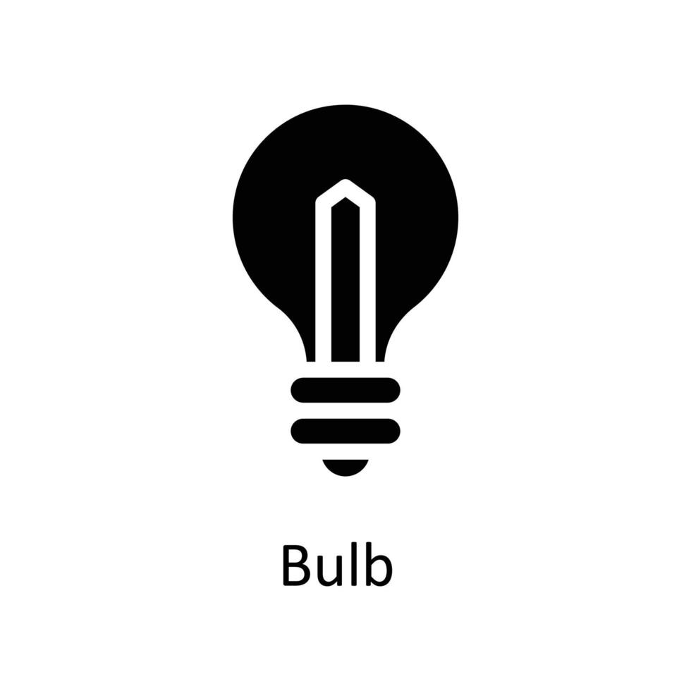 lâmpada vetor sólido ícones. simples estoque ilustração estoque
