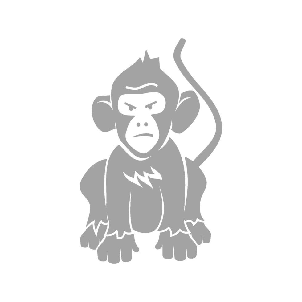 ilustração de modelo de design de personagem de macaco isolada vetor