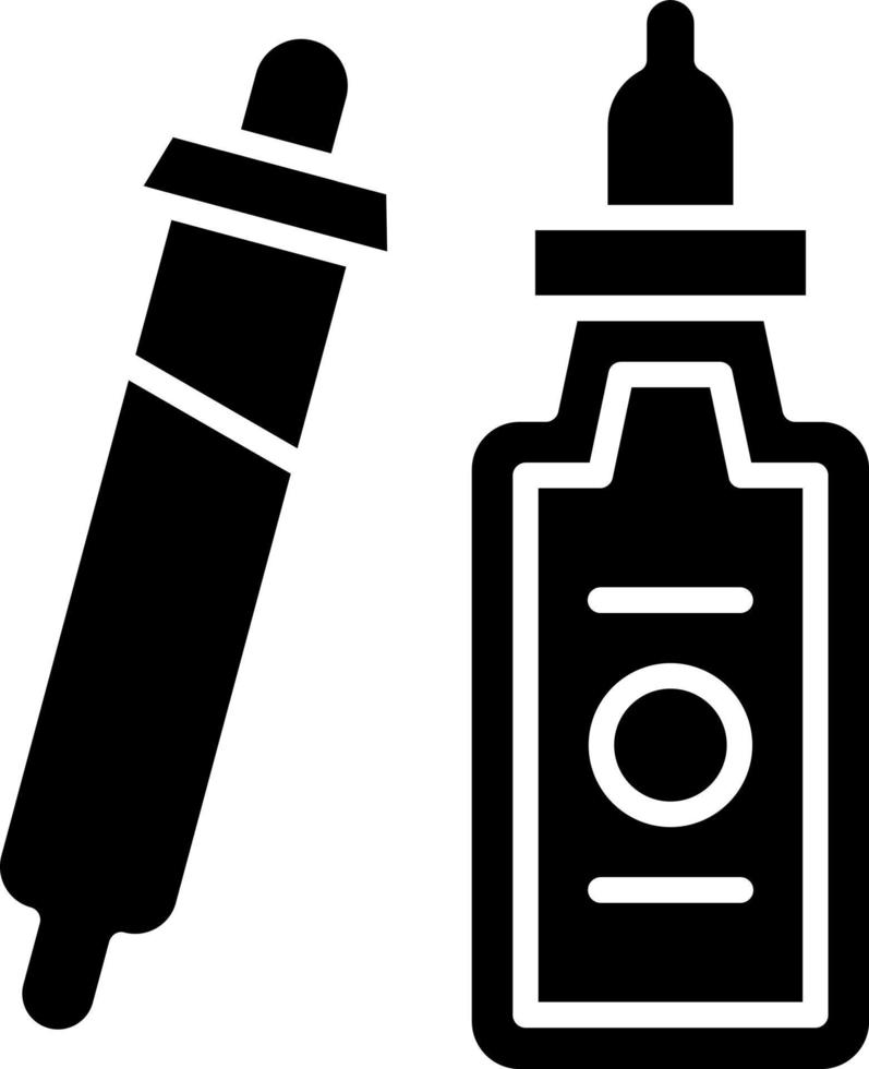 estilo de ícone de garrafa conta-gotas vetor
