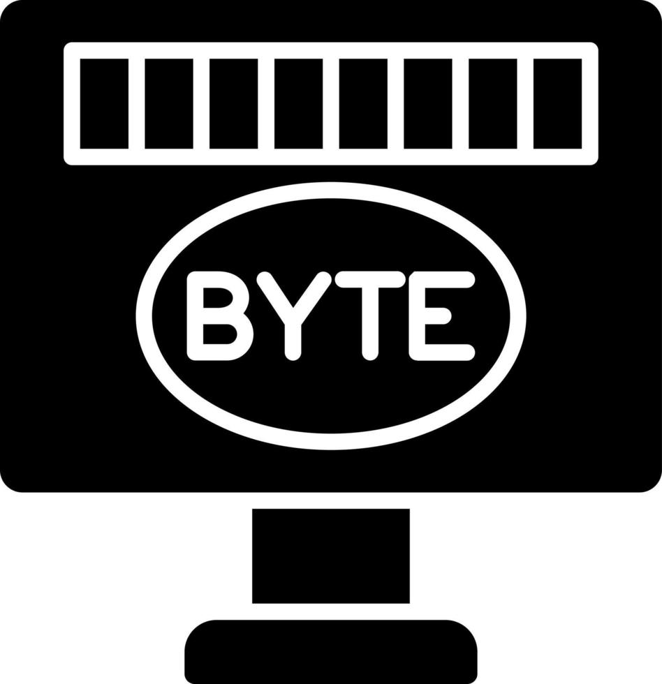 estilo de ícone de byte vetor