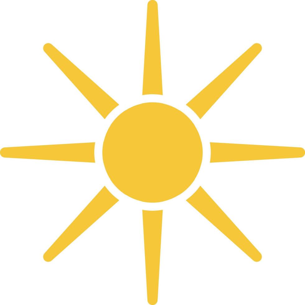 Sol ícone - vetor. simples elemento ilustração verão conceito. Sol ícone - vetor. verão conceito vetor ilustração. em branco fundo