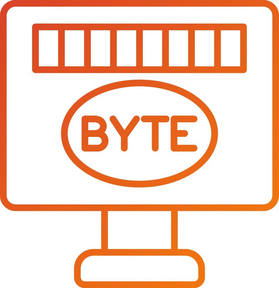 estilo de ícone de byte vetor