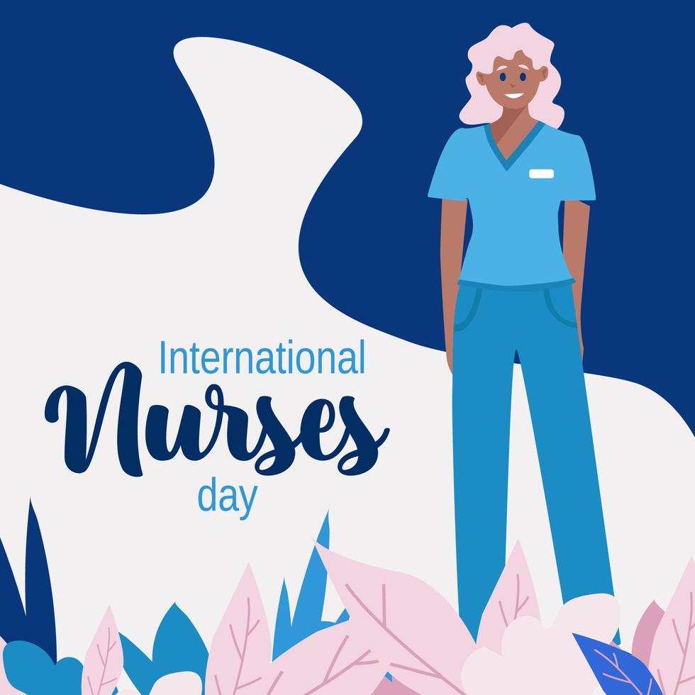 nacional enfermeiras semana é observado dentro Unidos estados Formato 6º para 12º do pode do cada ano, para marca a contribuições este enfermeiras faço para sociedade. vetor ilustração.
