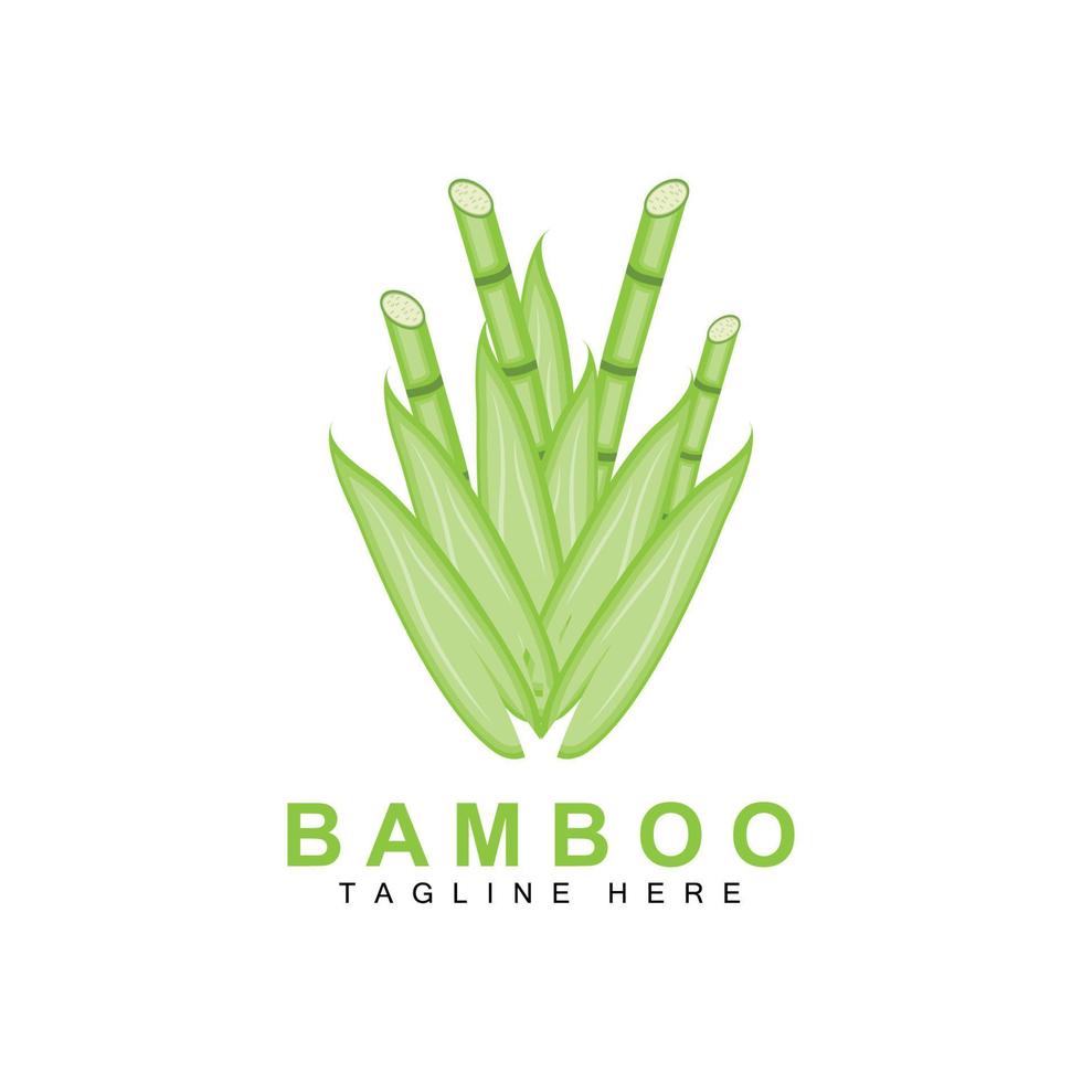 bambu logotipo, verde plantar projeto, natureza árvore vetor, ilustração ícone vetor