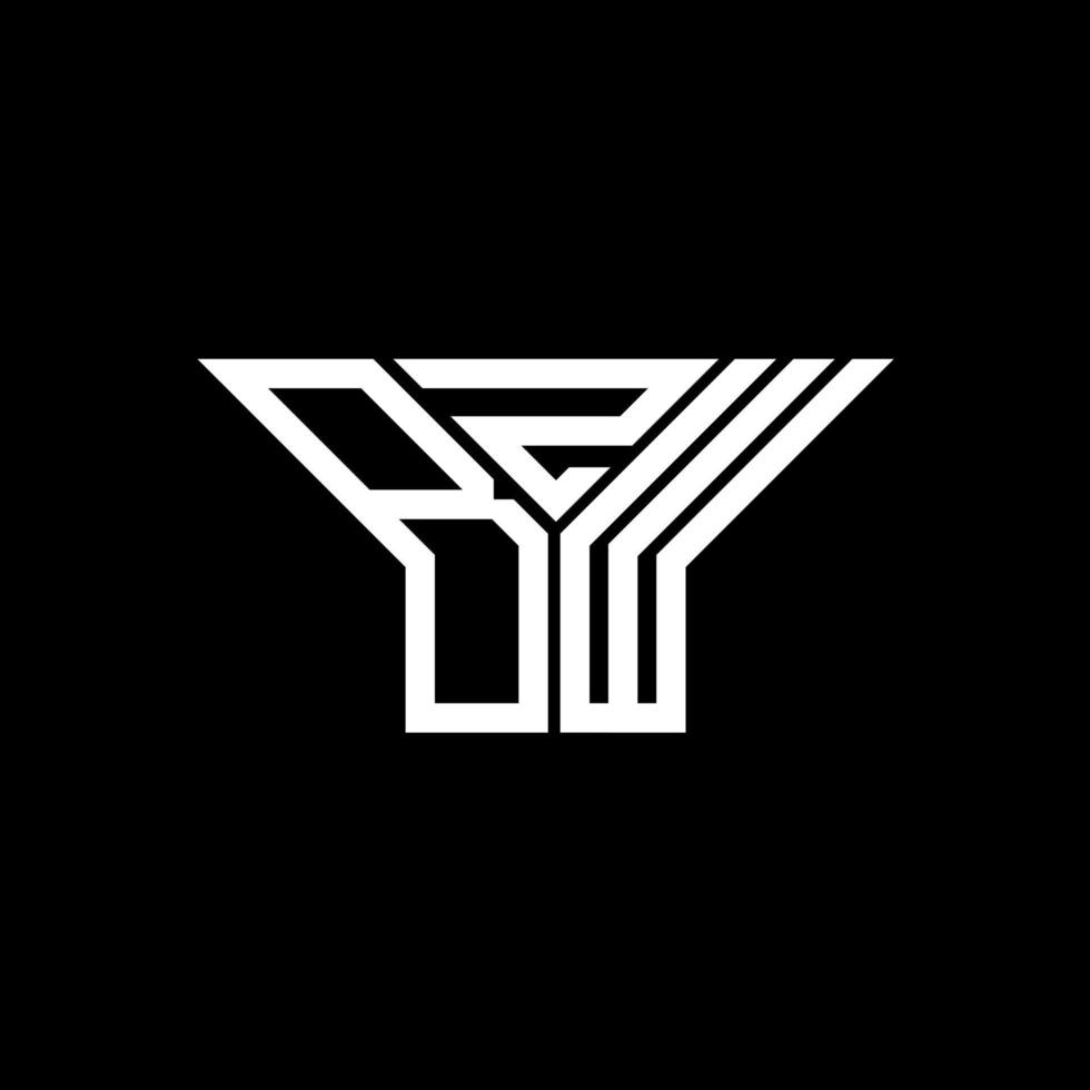 design criativo do logotipo da letra bzw com gráfico vetorial, logotipo simples e moderno do bzw. vetor