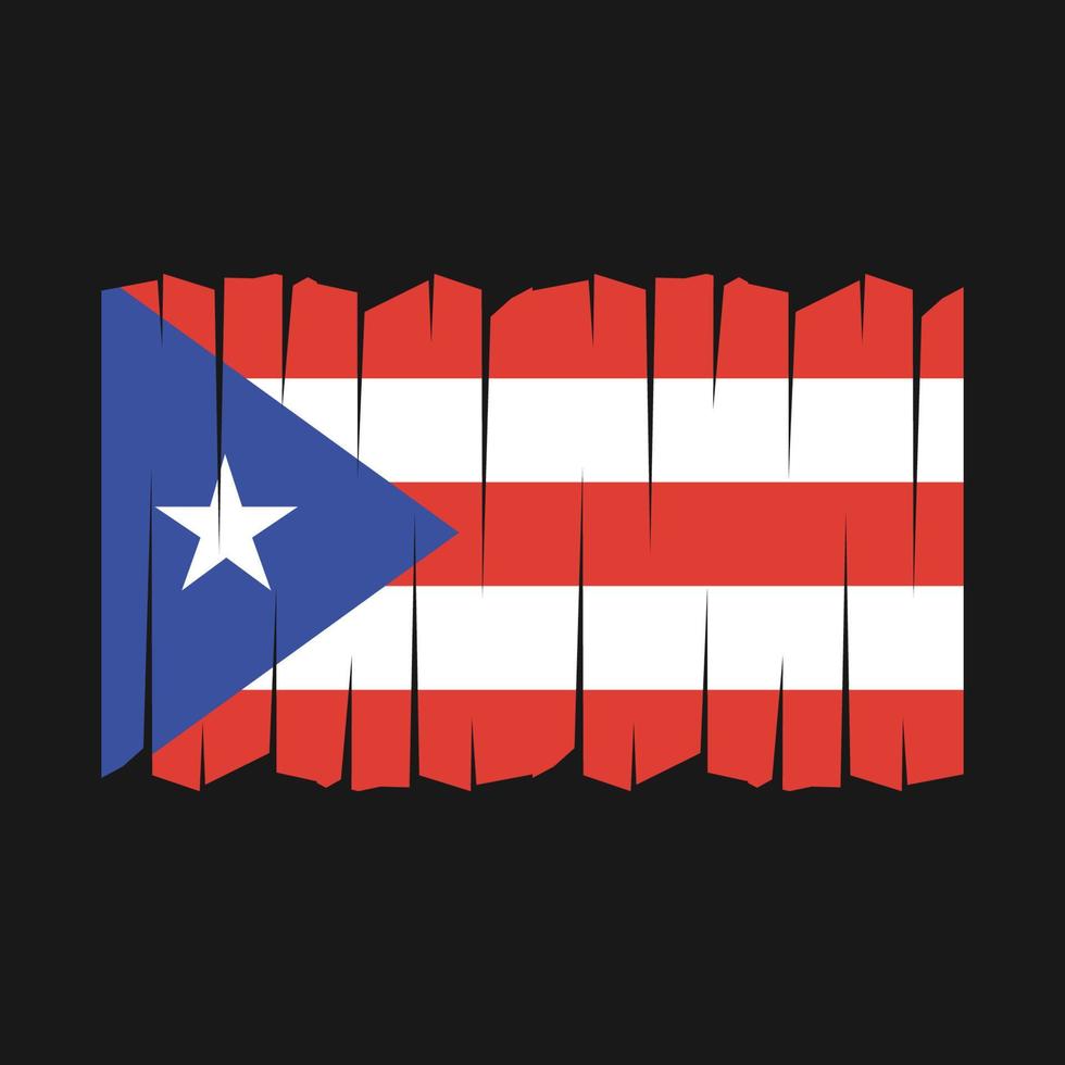 vetor de escova de bandeira de porto rico