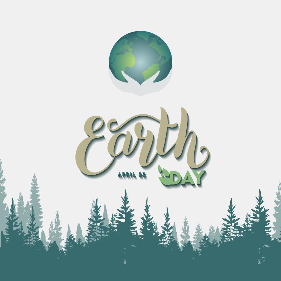 feliz terra dia, abril 22, social meios de comunicação postar para meio Ambiente segurança celebração vetor