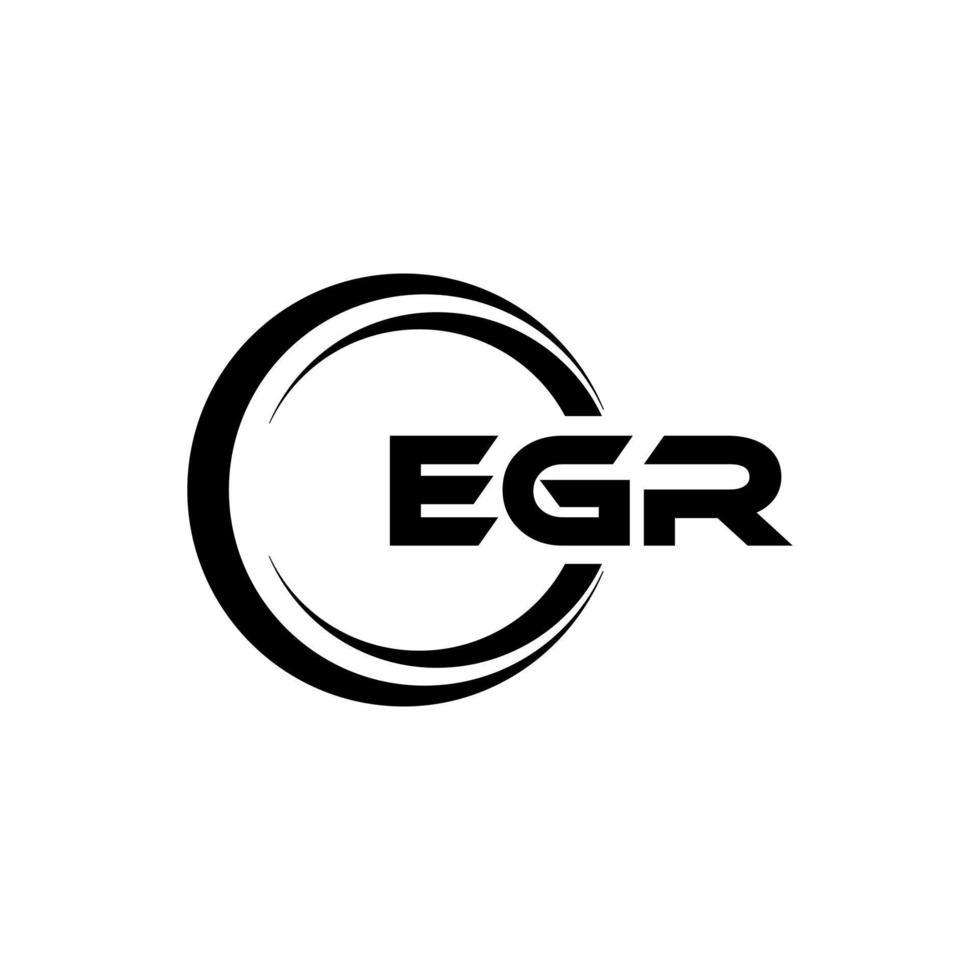 design de logotipo de carta egr na ilustração. logotipo vetorial, desenhos de caligrafia para logotipo, pôster, convite, etc. vetor