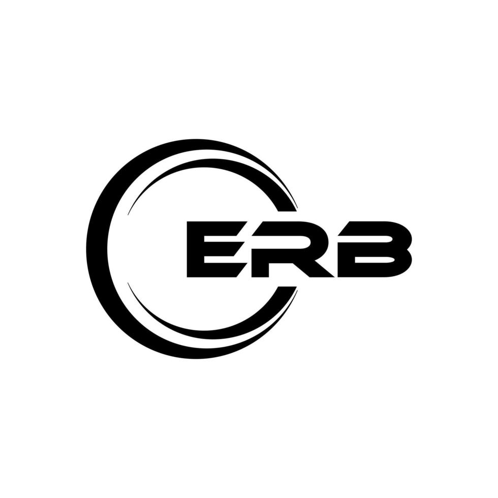 design de logotipo de carta erb na ilustração. logotipo vetorial, desenhos de caligrafia para logotipo, pôster, convite, etc. vetor