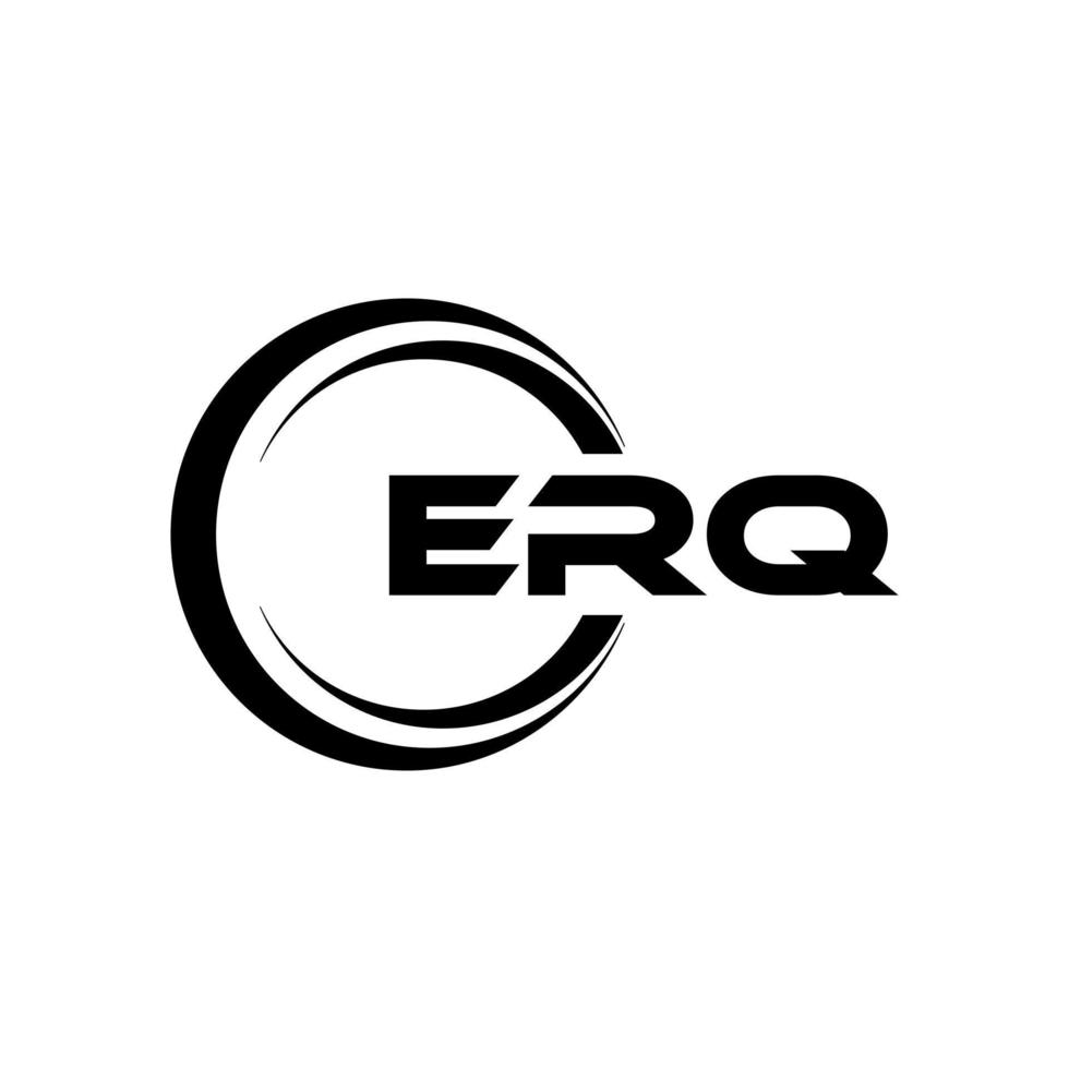 erq carta logotipo Projeto dentro ilustração. vetor logotipo, caligrafia desenhos para logotipo, poster, convite, etc.