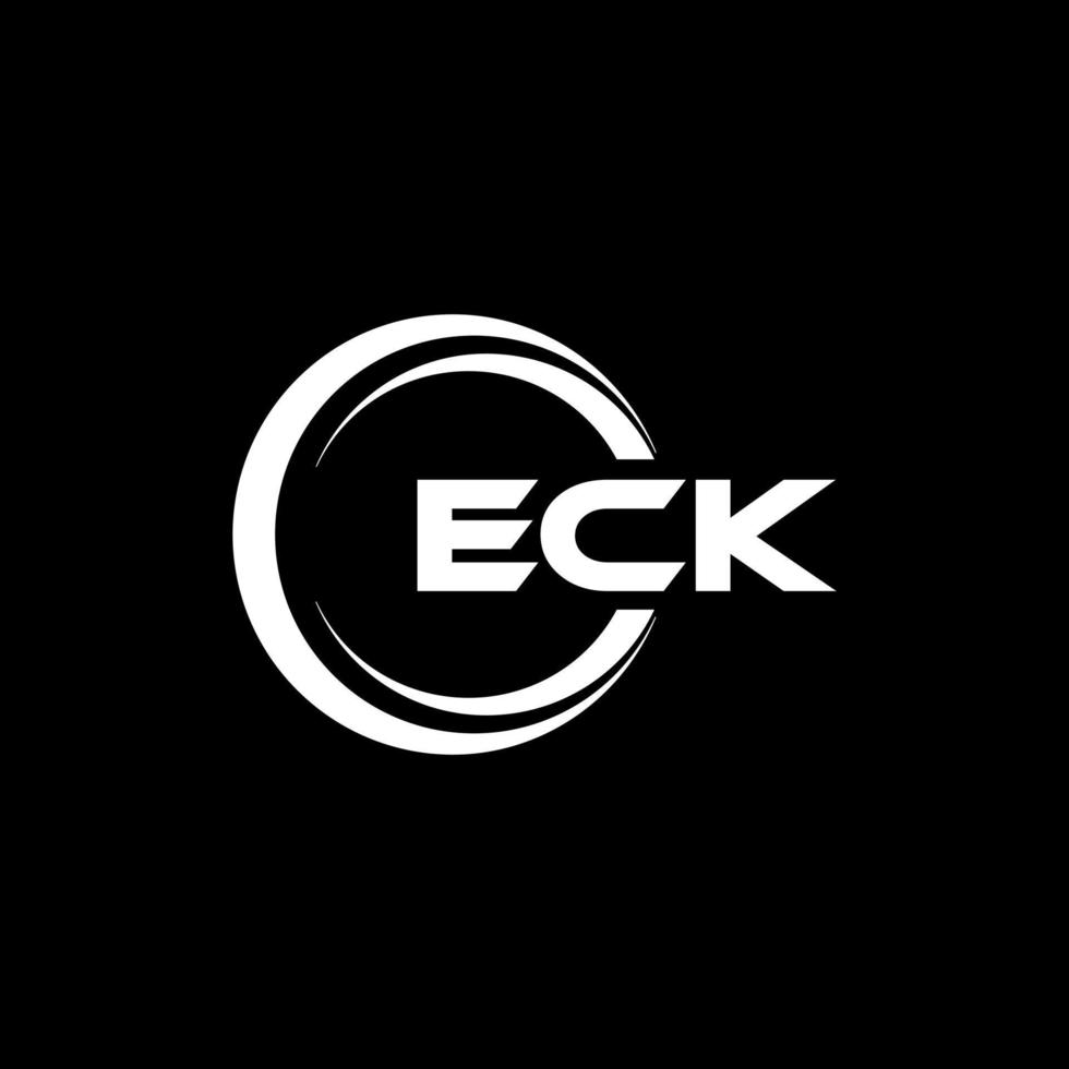 design de logotipo de carta eck na ilustração. logotipo vetorial, desenhos de caligrafia para logotipo, pôster, convite, etc. vetor