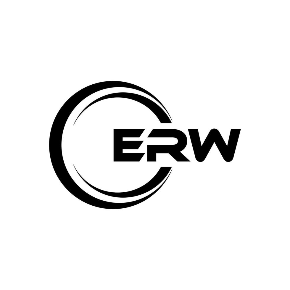 design de logotipo de carta erw na ilustração. logotipo vetorial, desenhos de caligrafia para logotipo, pôster, convite, etc. vetor